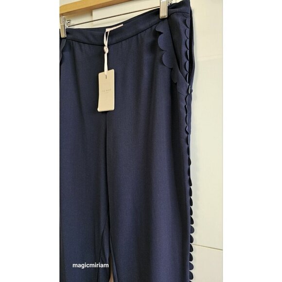 BNWT Ted Baker London Dyanni Scallop Hem Pants - Picture 9 of 15